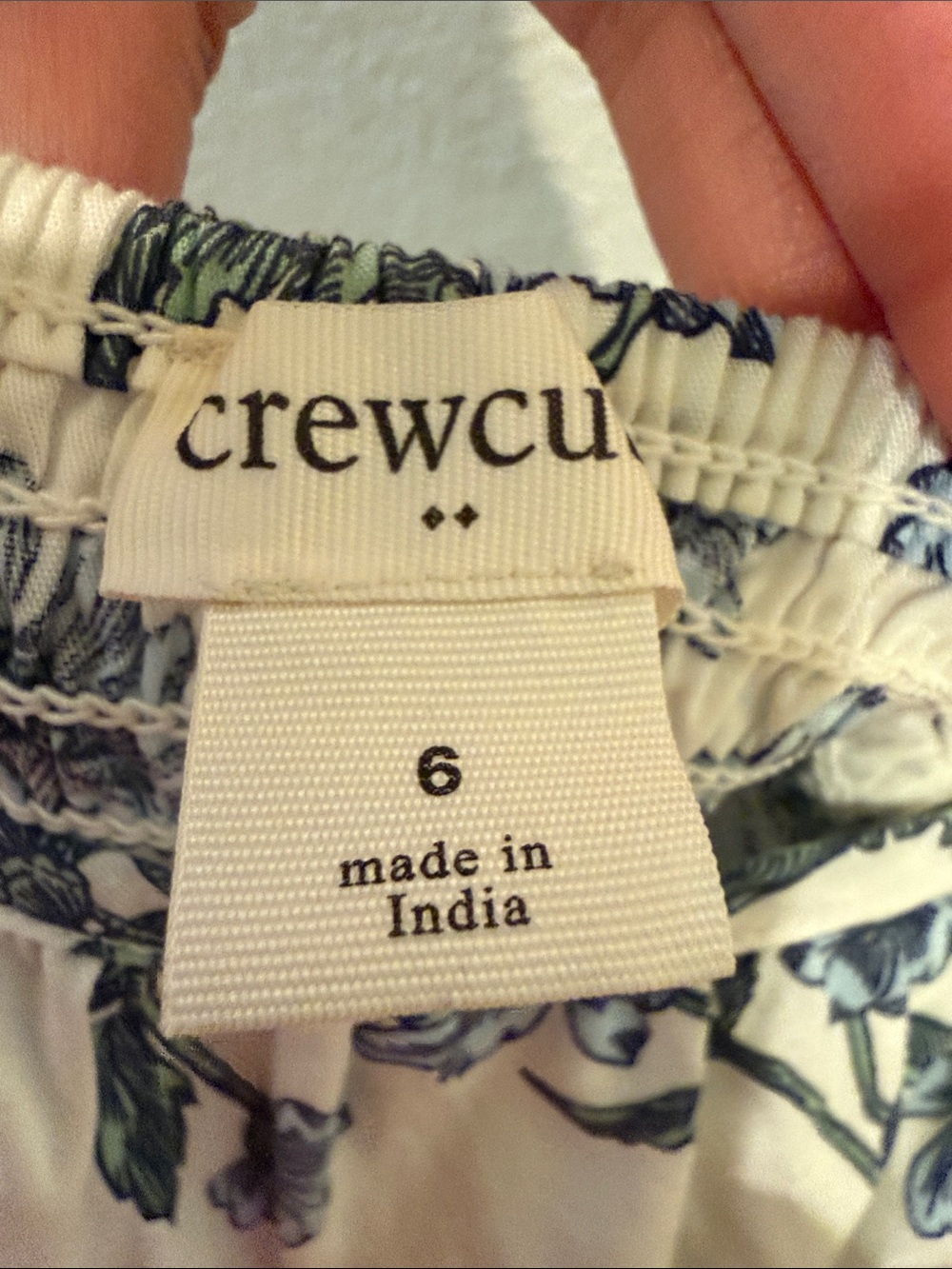 J. Crew White Sundress with Blue Floral Print and Ruffle Sleeves - Picture 4 of 4